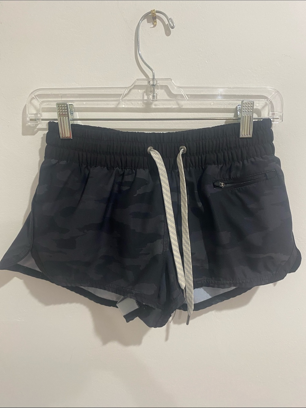 Vuori Black Camo Athletic Drawstring Shorts